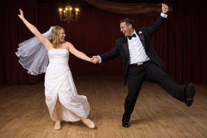wedding couple swaying
