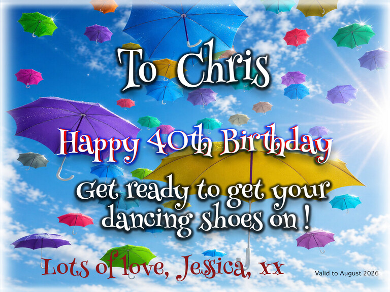 Gift voucher example